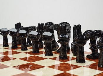 Bengt Lindström, chess game with chess pieces, executed around 1994-95.