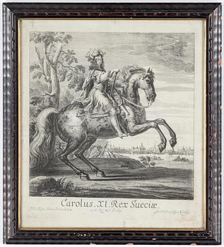 David Klöcker Ehrenstrahl · DAVID KLÖCKER EHRENSTRAHL, gravyr, 16/1700-tal.