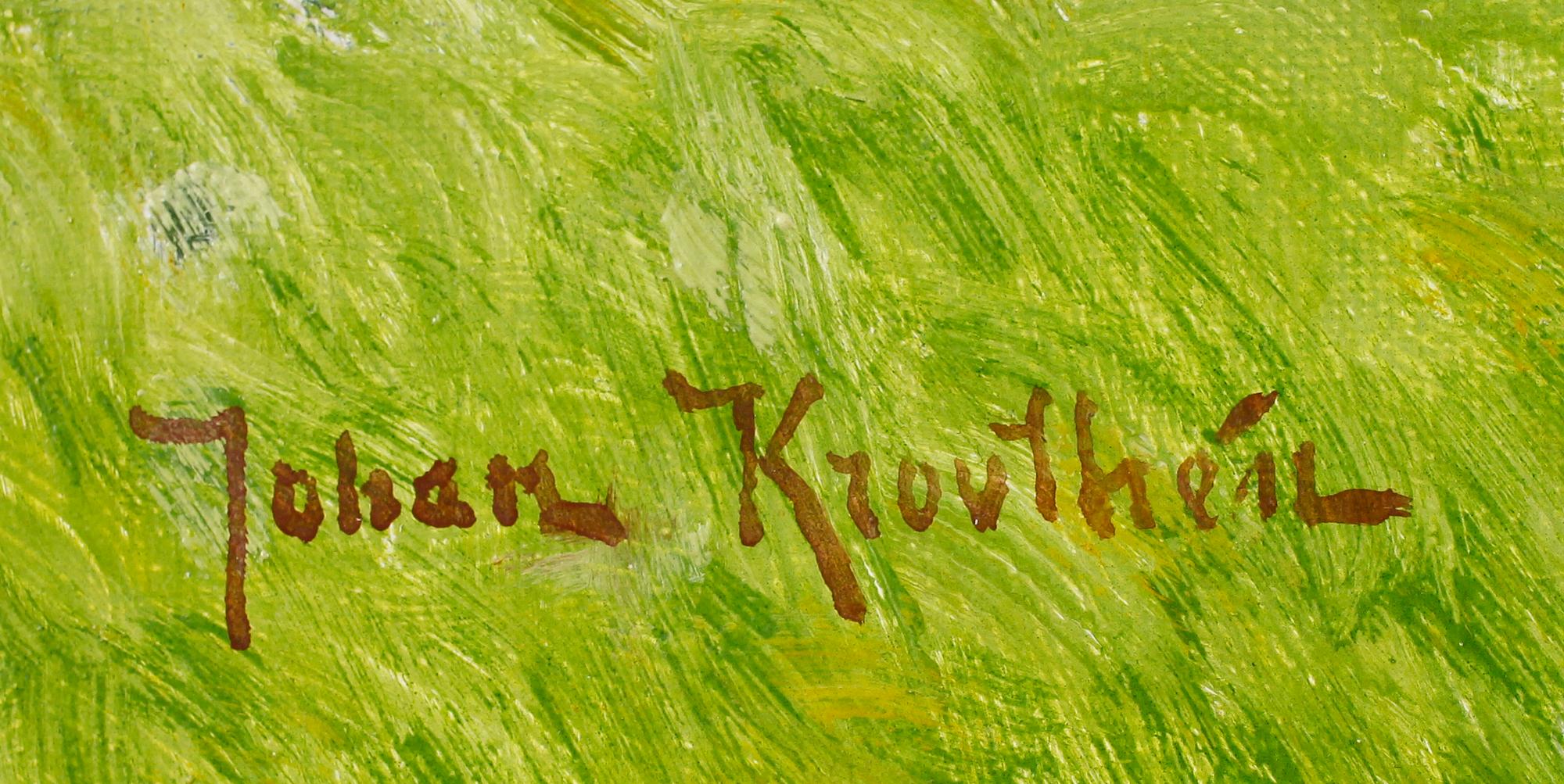 JOHAN KROUTHÉN, olja på duk, signerad,