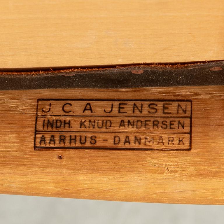 Knud Andersen, a set of six chairs for J.C.A Andersen, Aarhus, Denmark and a dinner table from Troeds, Bjärnum.