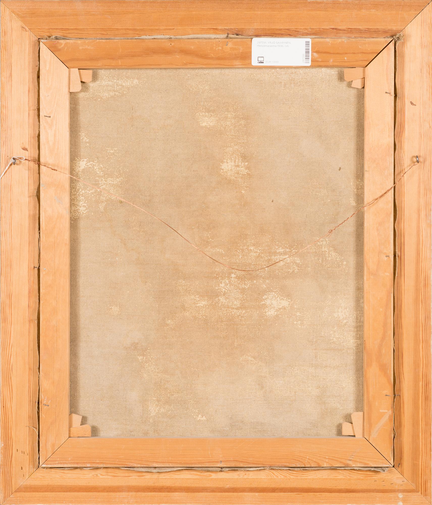 Yrjö Saarinen, öljy kankaalle, signeerattu ja päivätty -36.