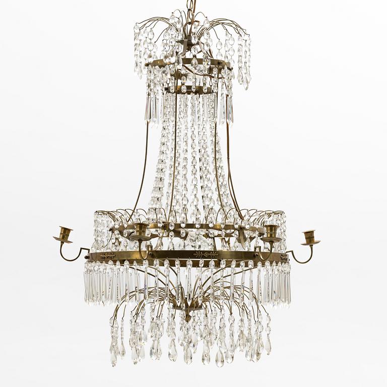 Chandelier, Gustavian style, latter half of the 19th century.