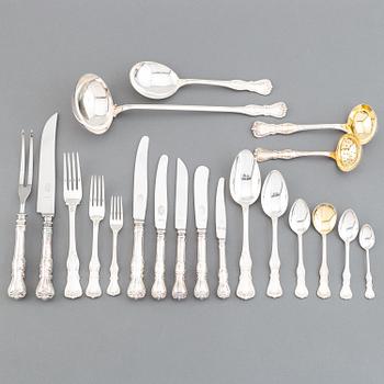 Cg Hallberg, a part 'Prins Albert' silver cutlery, Stockholm, 1947-48 (155 pieces).