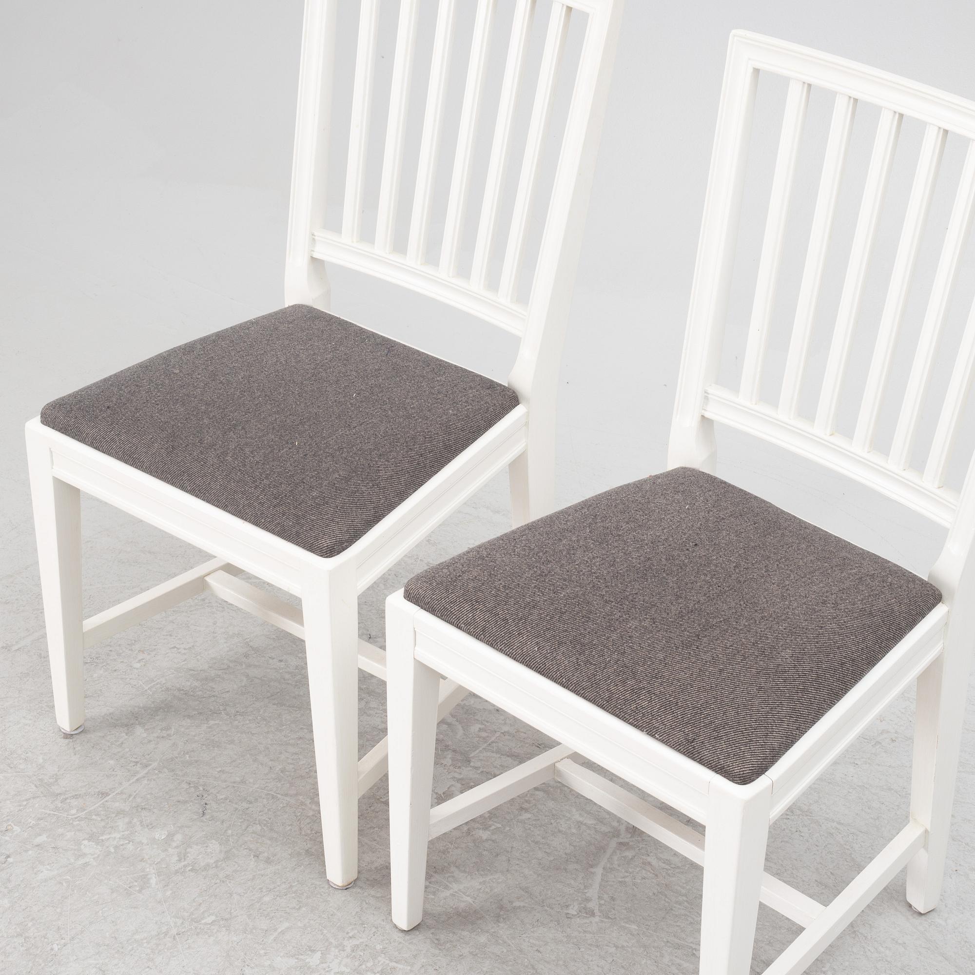 Chairs, 8 pcs, Leksand model, late 20th century.