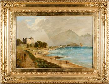 JOHN R. PRENTICE, olja på duk, signerad, England, 1800-tal.
