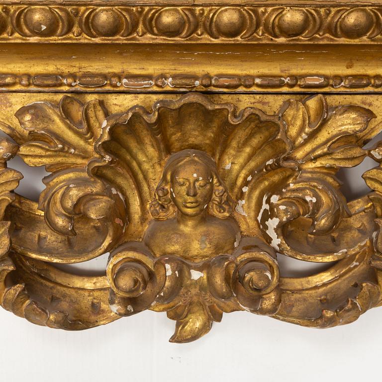 Jonas Cederlund, a Swedish empire wall clock, second half of the 19th Century with later parts.