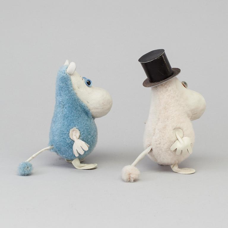 Two 1950-60s Moomin characters by Atelier Fauni, Finland.