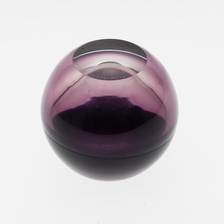 KONSTFÖREMÅL, glas, "Åskboll" signerad Timo Sarpaneva Iittala -56.