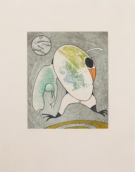 MAX ERNST, etching in colours, signed and numbered 89/100.