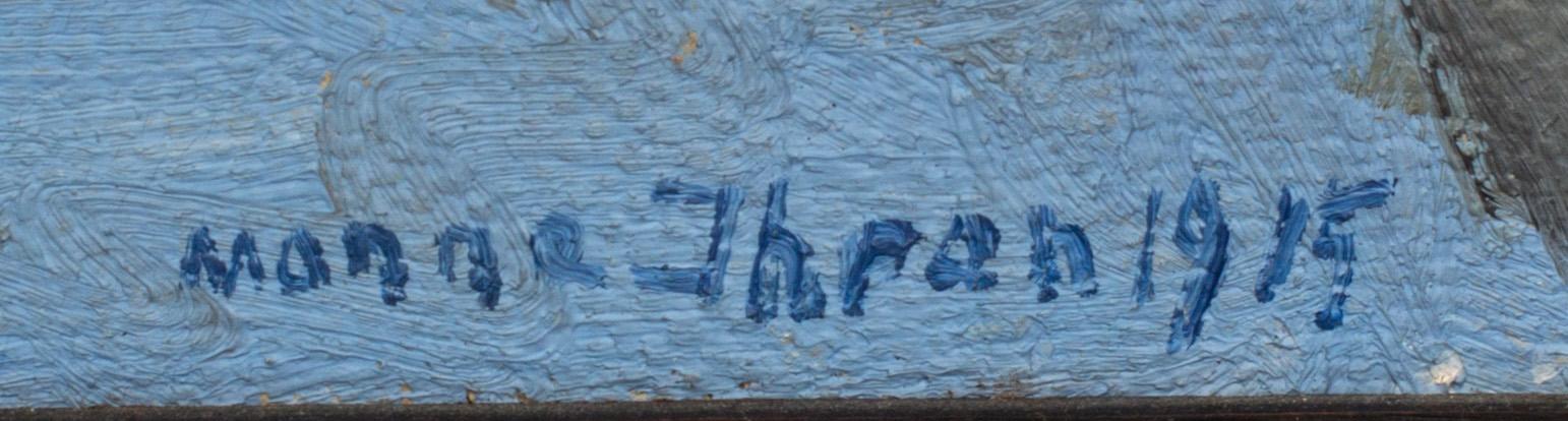 MANNE IHRAN, olja på duk signerad och daterad 1915.