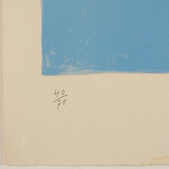 Serge Poliakoff, "Composition bleue, jaune et rouge".