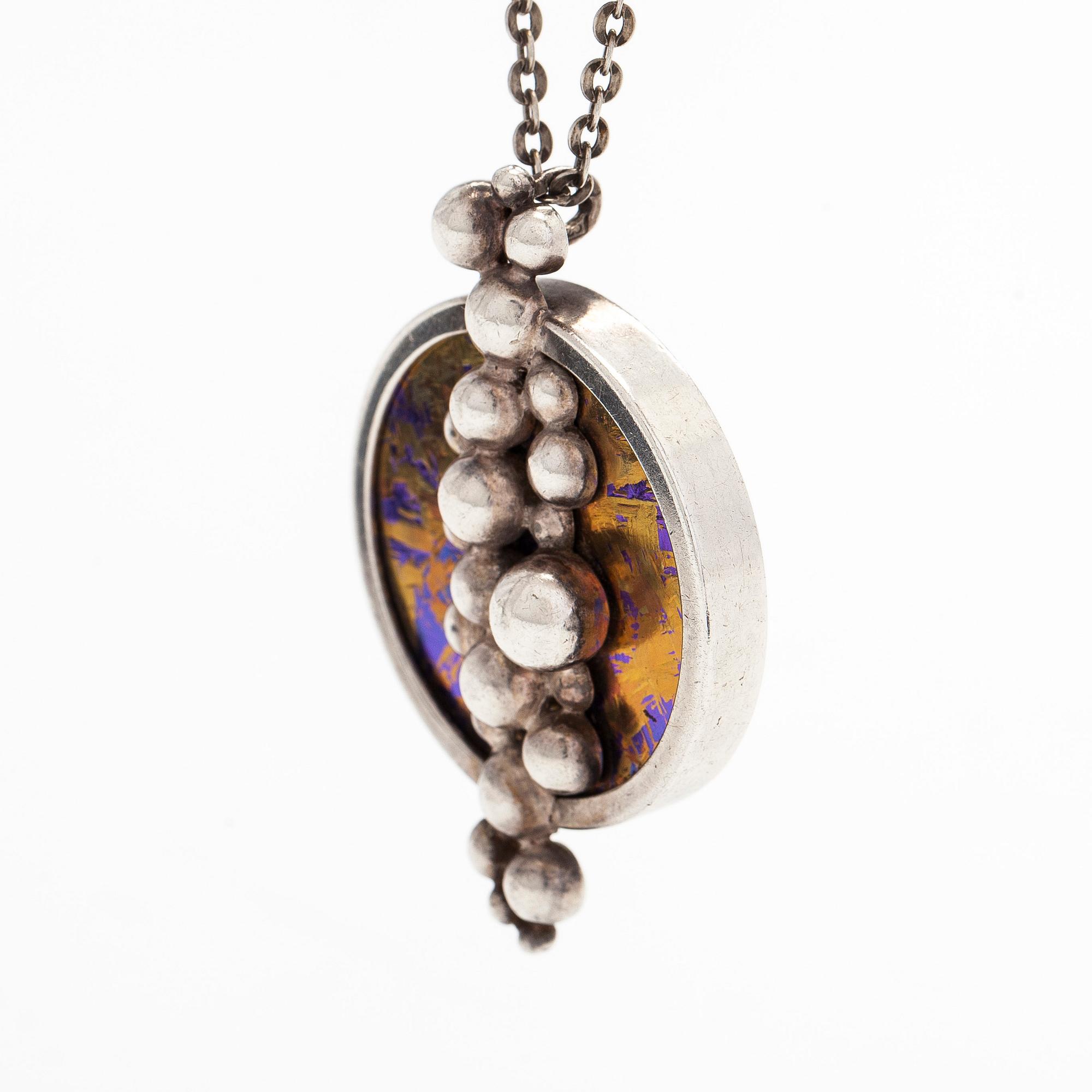 Nanny Still, necklace, titanium, silver, Kultakeskus 1970s.