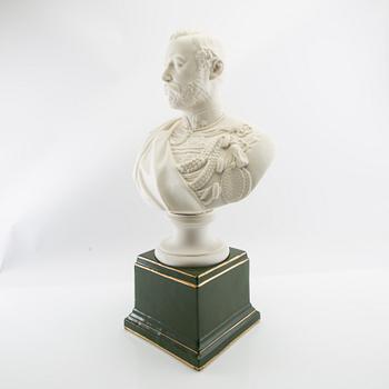 Text: """
: "JP Molin Bust depicting King Charles XV Gustavsberg, first half of the 20th century-.