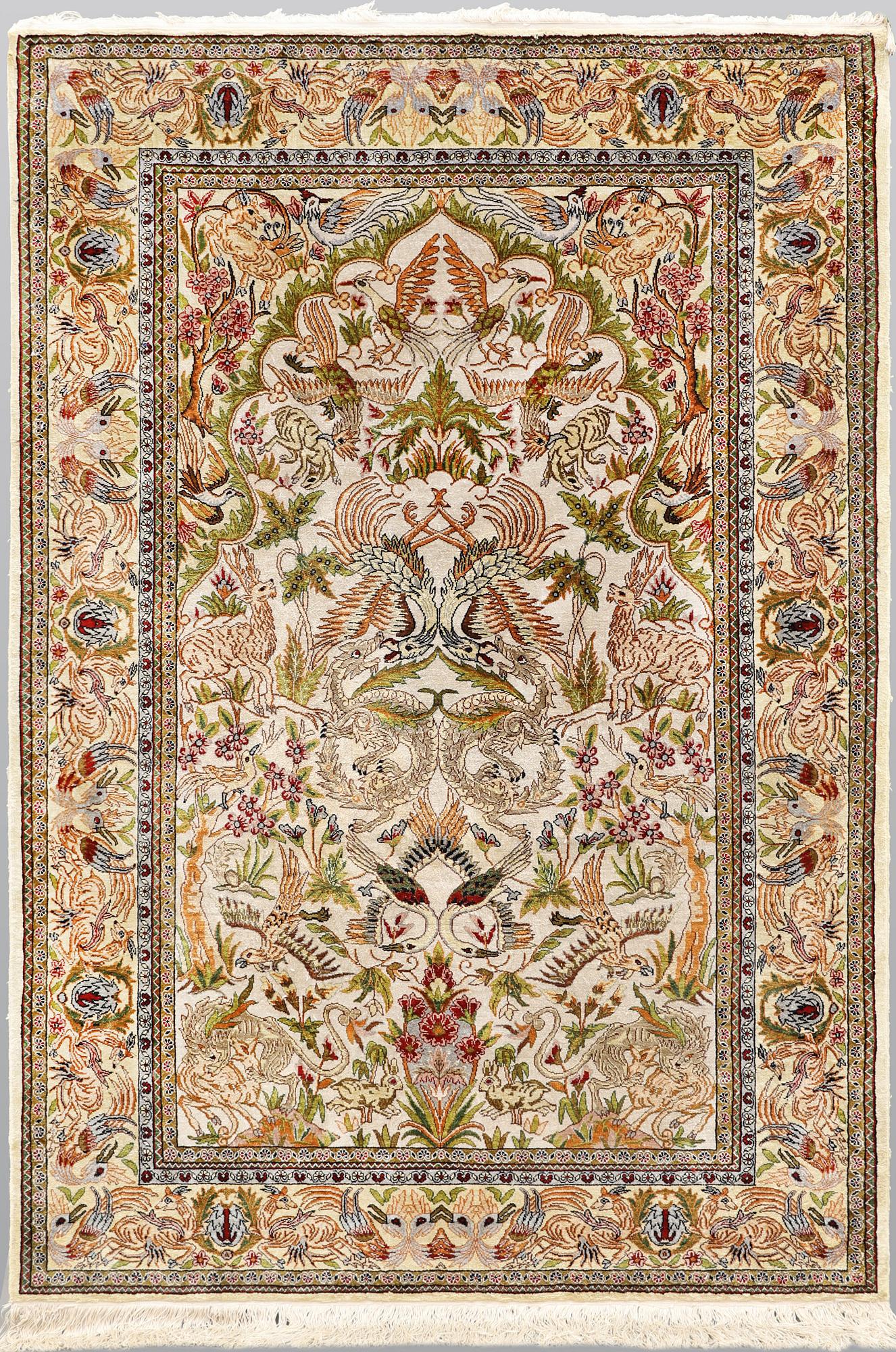 Carpet, Kayseri, silk, 166 x 114 cm.