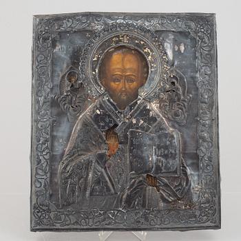 Icon, with a silver cover, Russia 1871.