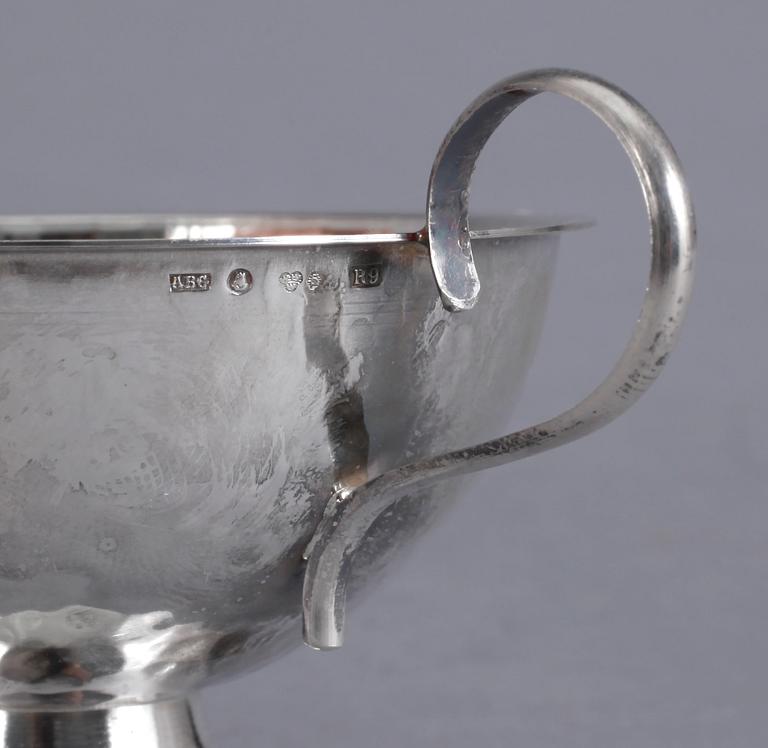 PUNSCHMUGGAR, 7st, silver, bla K&EC, Göteborg, 1957. Vikt ca 208g.