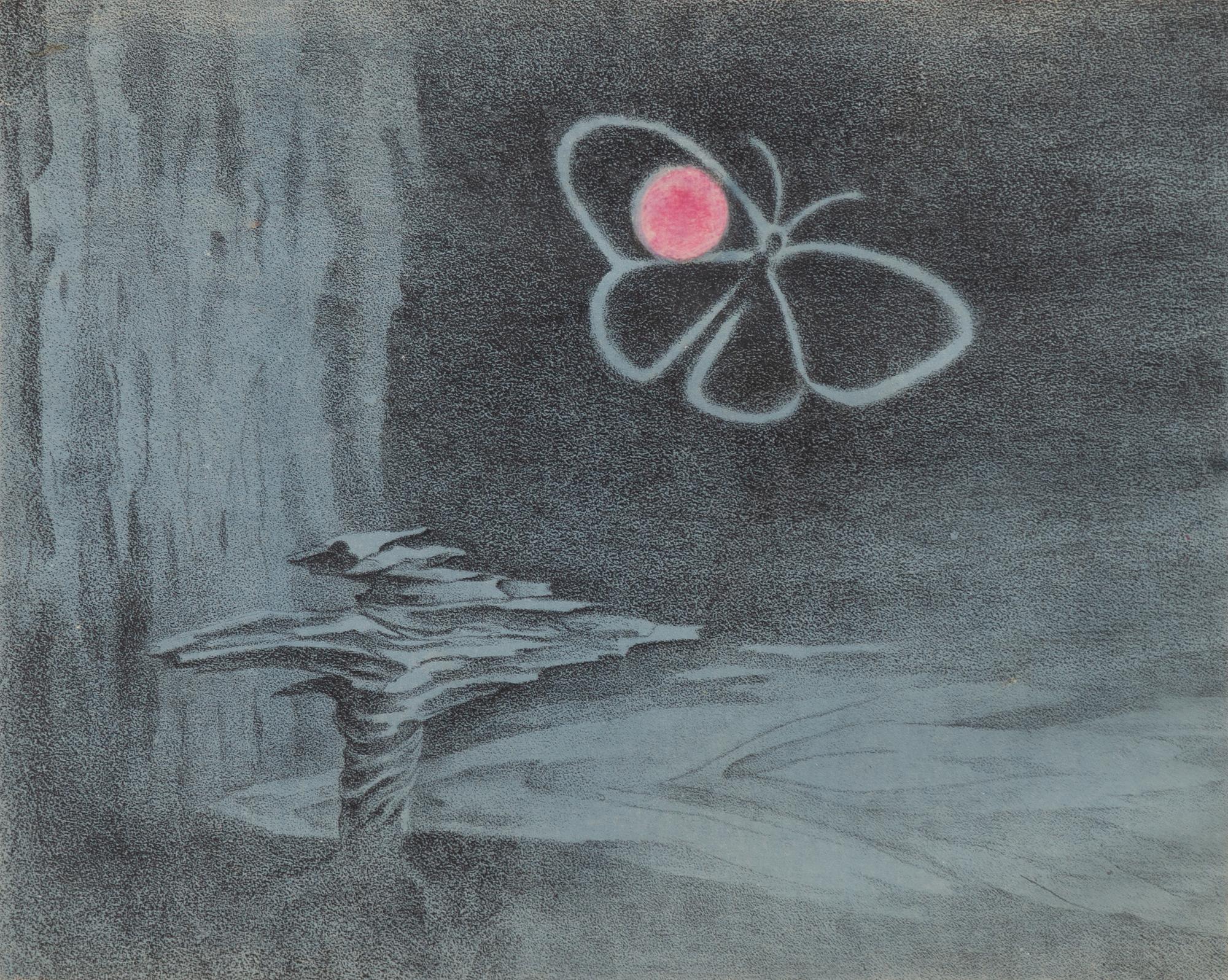 Elsa Thoresen, Surrealistisk komposition med fjäril.