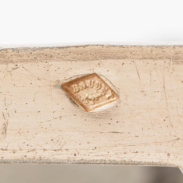 Buckle, silver, motif with dragon, around the turn of the century 1900.