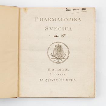 Four Swedish pharmacopoeiae of the 19th century.