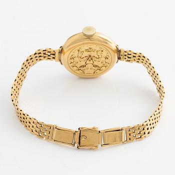 Wristwatch, 18K gold, 26 mm.