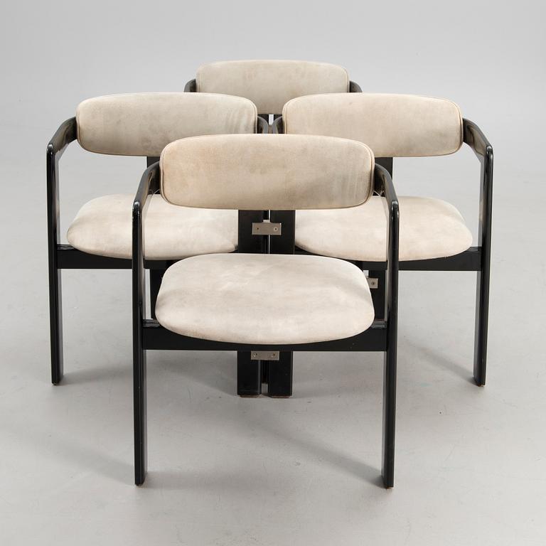 A set of four 'Pamplona' dining chairs by Augusto Savini for Pozzi, Italy.