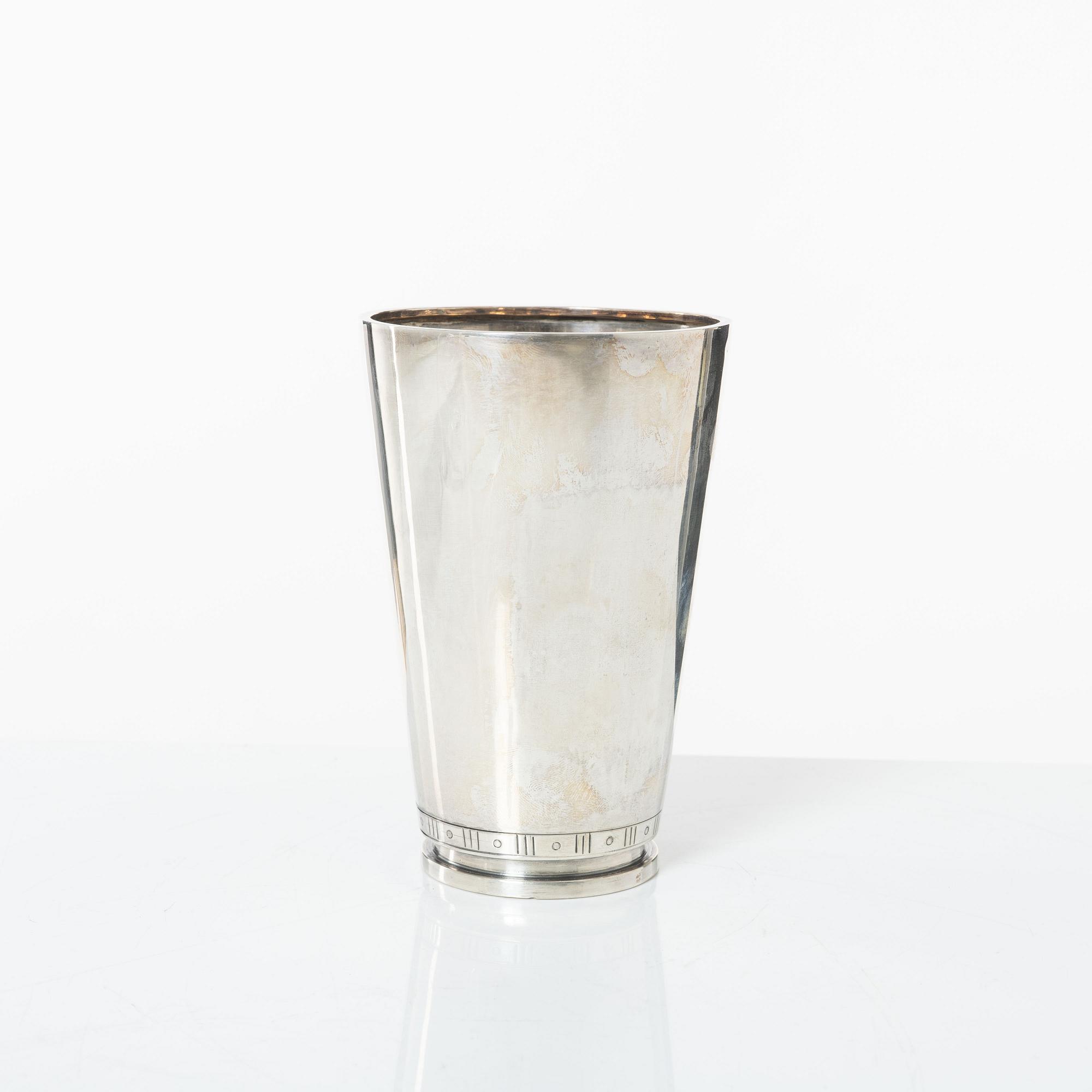 Sven Carlman, bägare, silver, CF Carlman, Stockholm 1965.