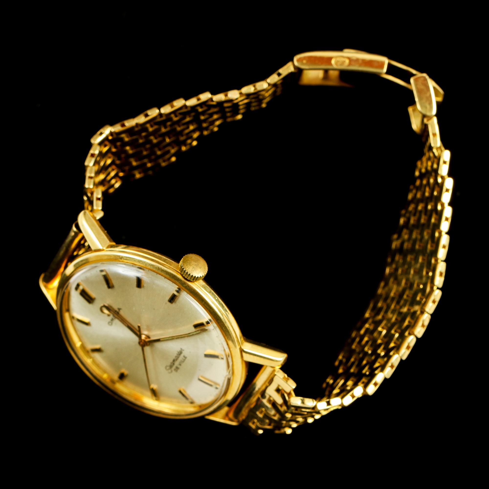 ARMBANDSUR, 18k guld, Omega Seamaster.