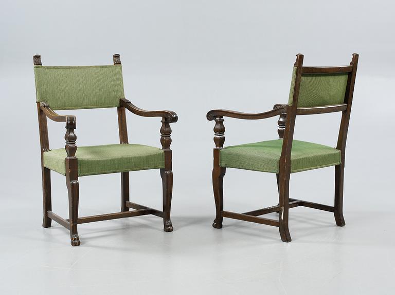 STOLAR, 12 st, barockstil, 1900-talets första hälft.