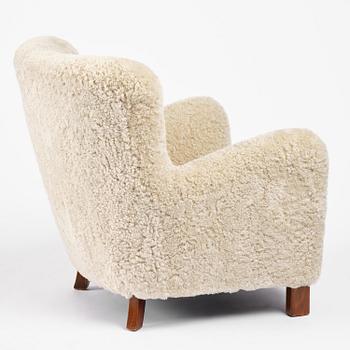 Danish Modern, fåtöljer, ett par, utförda av snickarmästare Peder Pedersen, Danmark, 1940-tal.