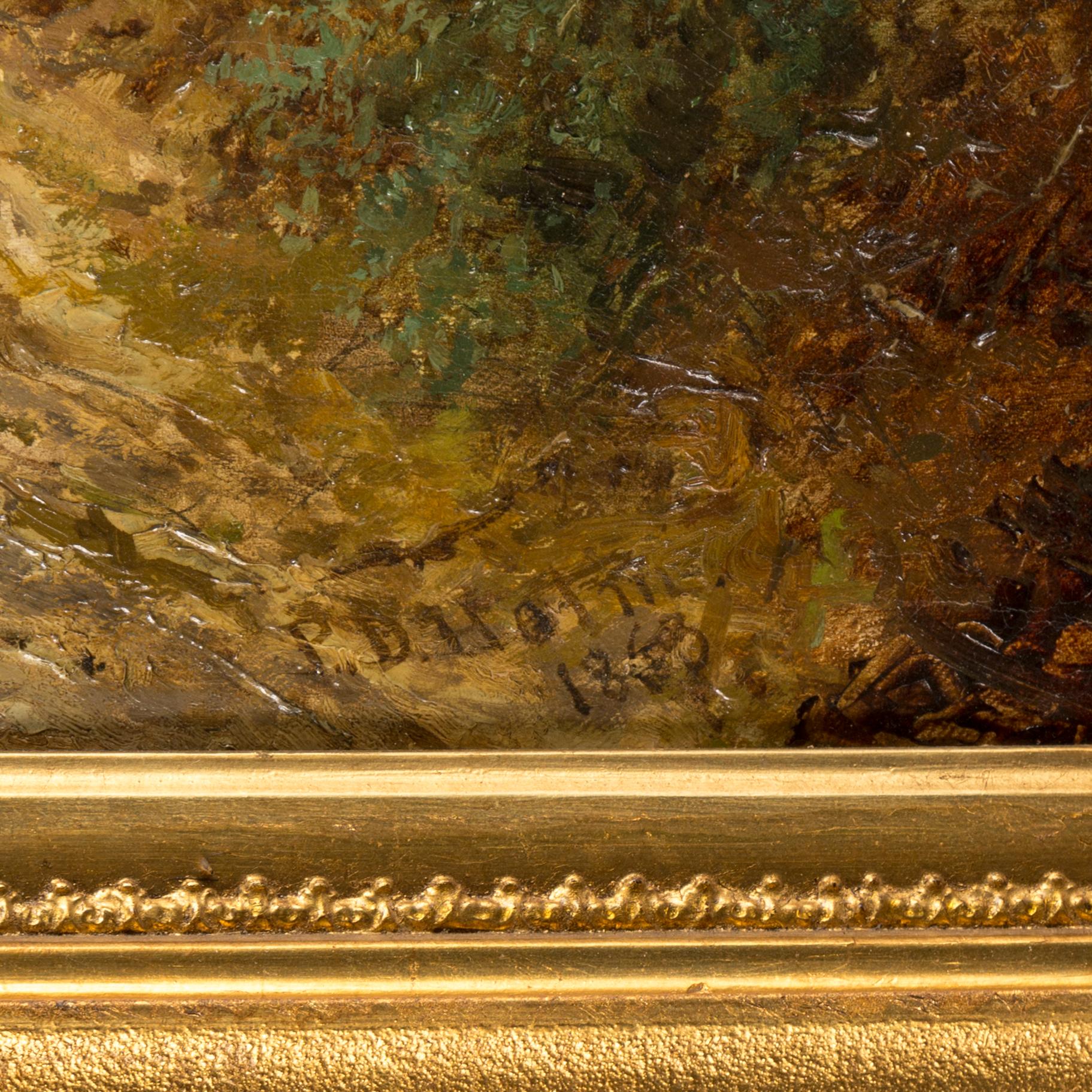 PER DANIEL HOLM, Oil on canvas, signed and dated 1863.