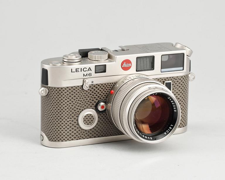 KAMERA, Leica M6, Platinum 150 Jahre Edition, nr 1757448, numrerad upplaga varav denna 1048/1250, Tyskland 1989.