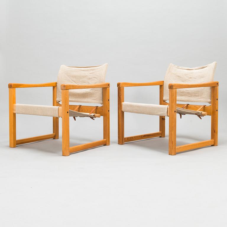 Karin Mobring, A pair of 1970's 'Diana' safari chairs for Ikea.