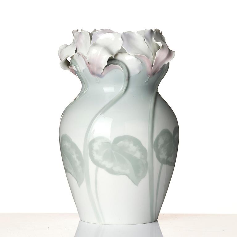 Waldemar Lindström, & Karl Lindström (1865-1956), a porcelain vase, Rörstrand, ca. 1900.