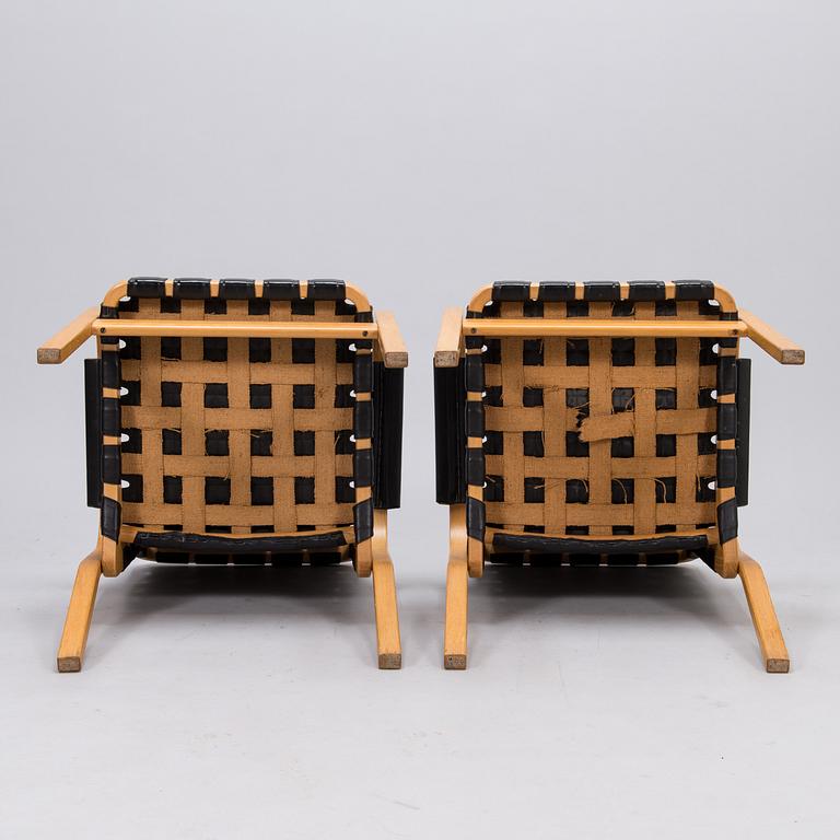 ALVAR AALTO, four late-20th-century '45' armchairs for Artek.