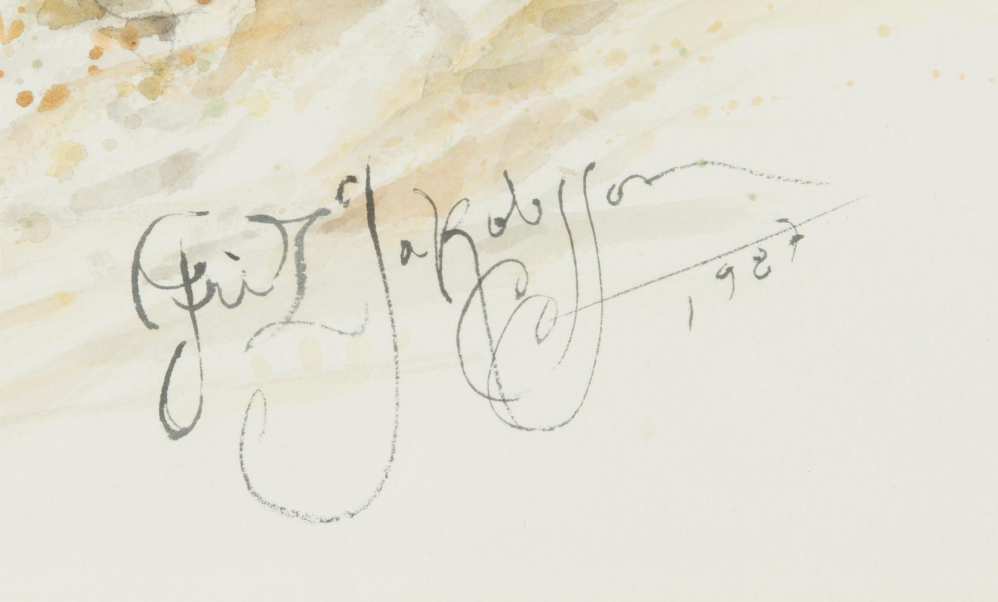 Fritz Jakobsson, watercolour, signed and dated 1987.