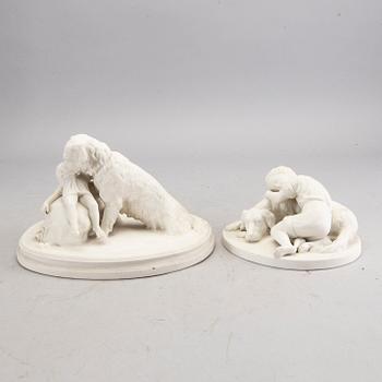 Figuriner 2 st Gustavsberg omkring 1900 parian.