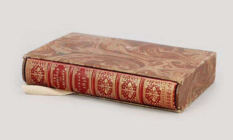 BÖCKER, 5 vol i en, bla "The Warnings of Germany by Wonderfull Signes.." av L. Brinckmair, London 1638.