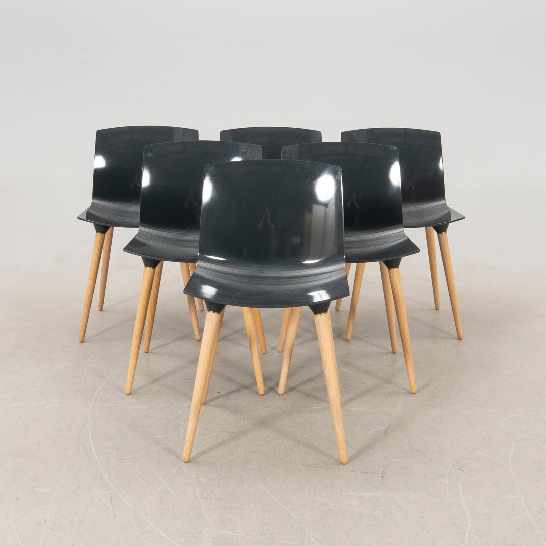 Stolar 6 st  "TAC", design av byKATO för Bröderna Andersen Möbelsnickeri Danmark samtida.