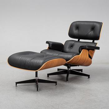 Charles and Ray Eames, a walnut 'Lounge Chair' and ottoman, Heman Miller, 2016.