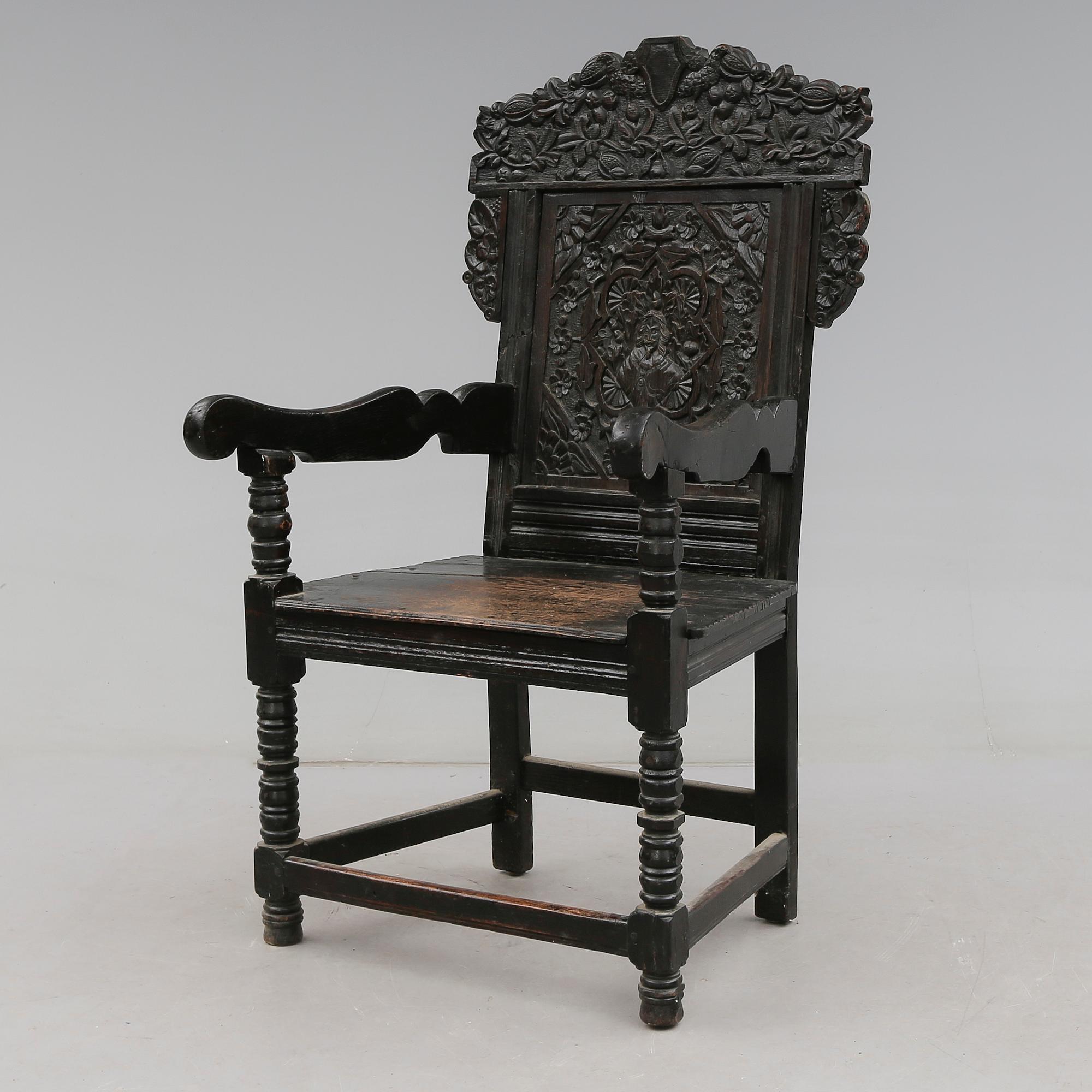 KARMSTOL, barockstil, 1800-tal.