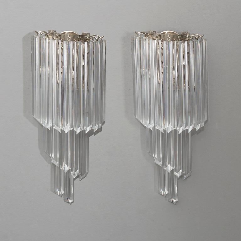 A pair of Murano wall sconce, 1970s.