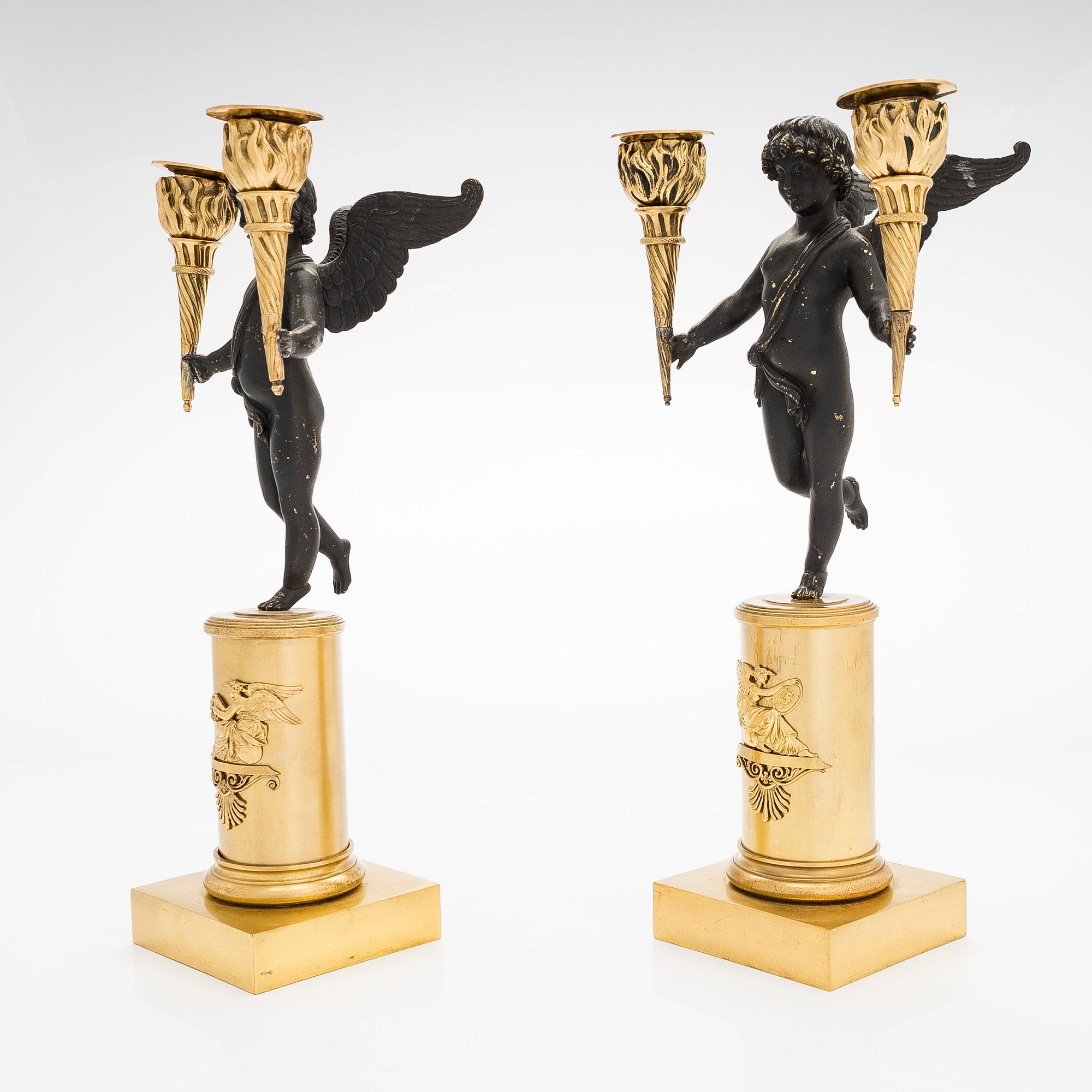 A pair of early 20th-century candelabras.