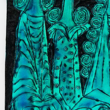 Birger Kaipiainen, väggrelief, stengods signerad Kaipiainen.