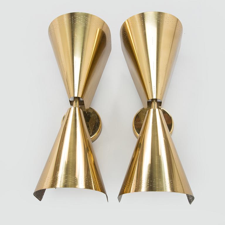 Paavo Tynell, a pair of  mid-20th century  wall lights for Taito. Made to order.