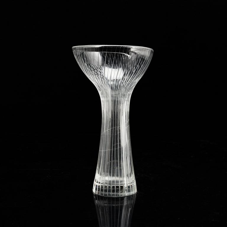 A Tapio Wirkkala glass vase, Iittala 1950´s.
