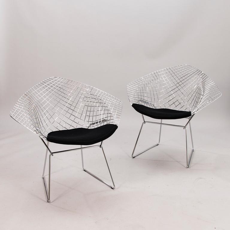 HARRY BERTOIA, fåtöljer, ett par, "Diamond Chair", Knoll, modellen formgiven år 1952.