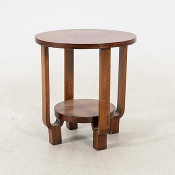 A walnut Art Deco table.
