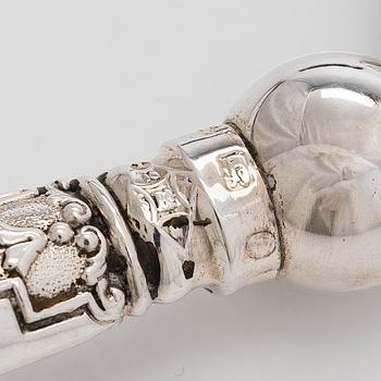 Förstoringsglas och brevkniv, silver, Martin, Hall & Co London 1875. I ask.