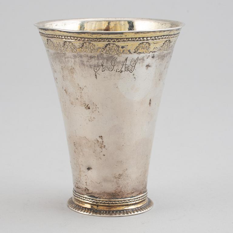 Petter Zettersteen, a silver beaker, Norrköping (1712-44).