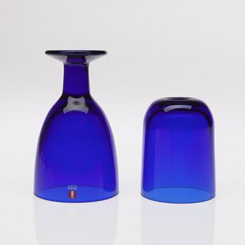 GLASSERVIS, 18 delar, "Luna" Kaj Franck, "Verna" Kerttu Nurminen, Iittala, 1900-talets slut.